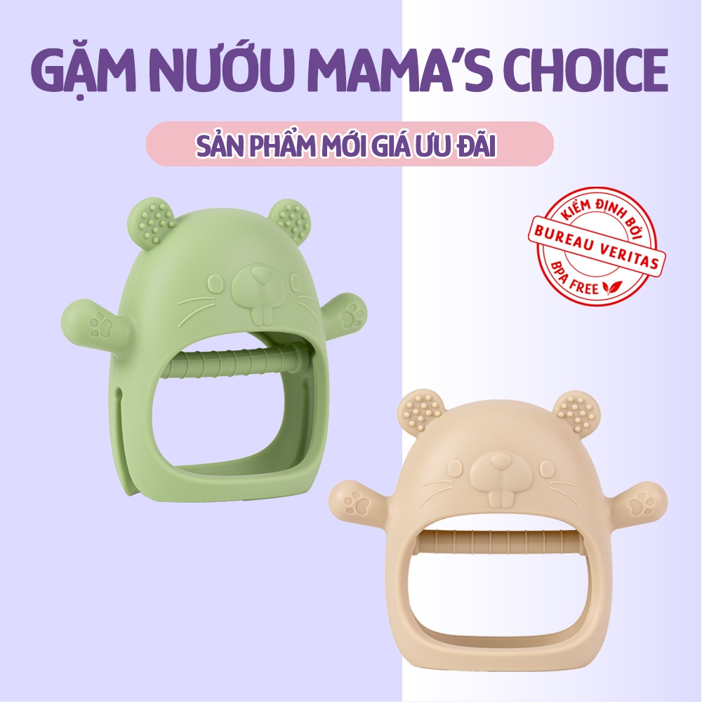 Gặm Nướu Mama's Choice, Gặm Nứu Chất Liệu Silicone Bạch Kim Cao Cấp, Siêu Mềm và An Toàn Cho Bé [Mẫu hot 2023]