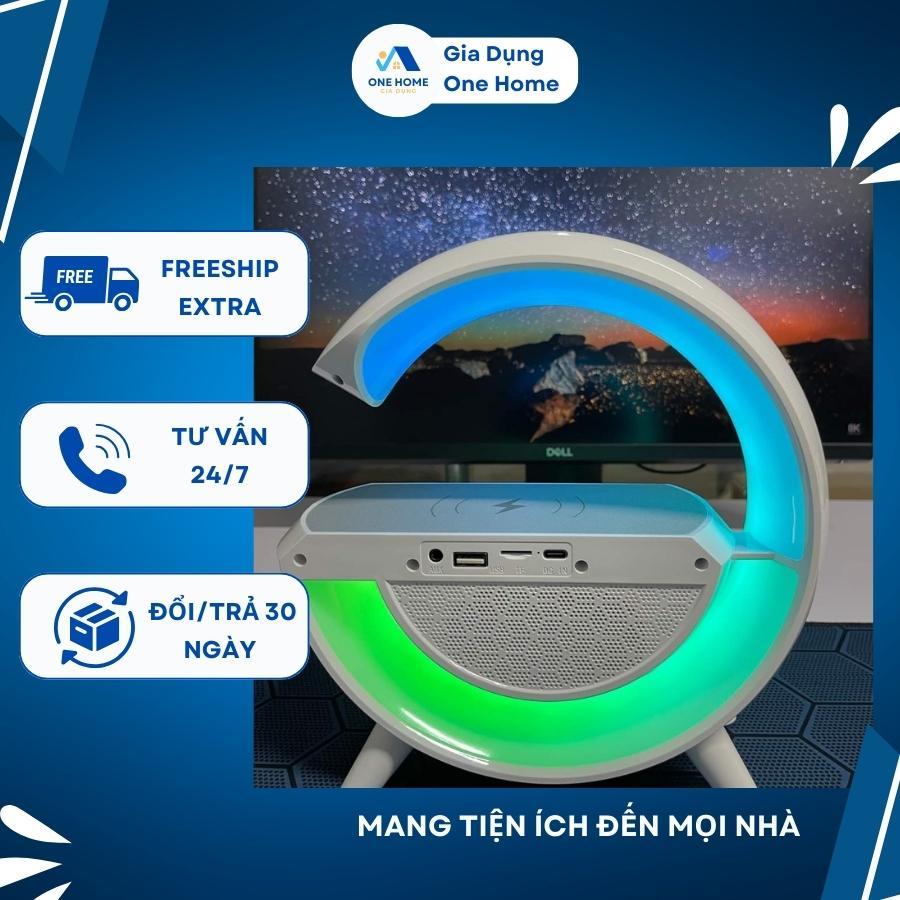 Loa Bluetooth Chữ G Đa Năng, Loa Kèm Sạc Nhanh Không Dây 15W Và Đèn LED RGB Siêu Đẹp, Bass Căng