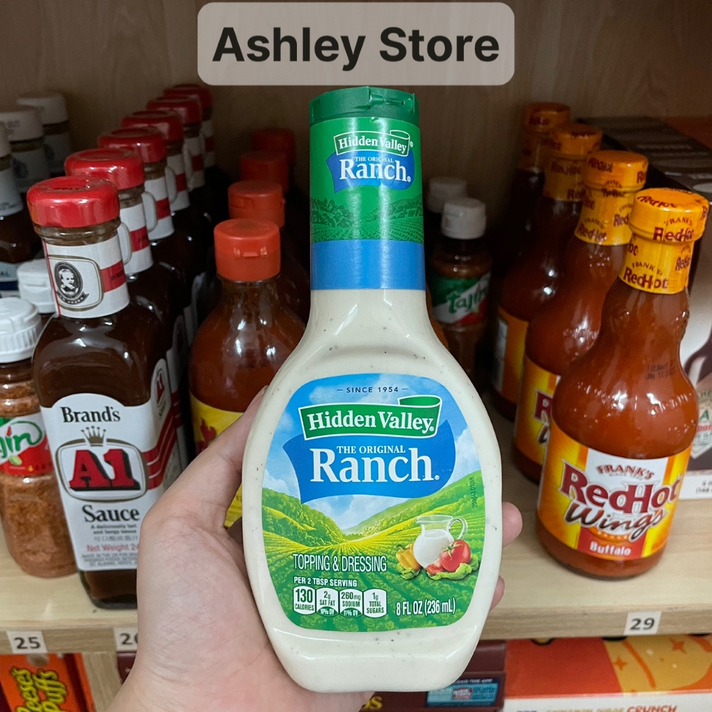 Sốt Salad Ăn Kiêng & Phết Bánh Ranch Hidden Valley, Gluten Free, Chai 236ml