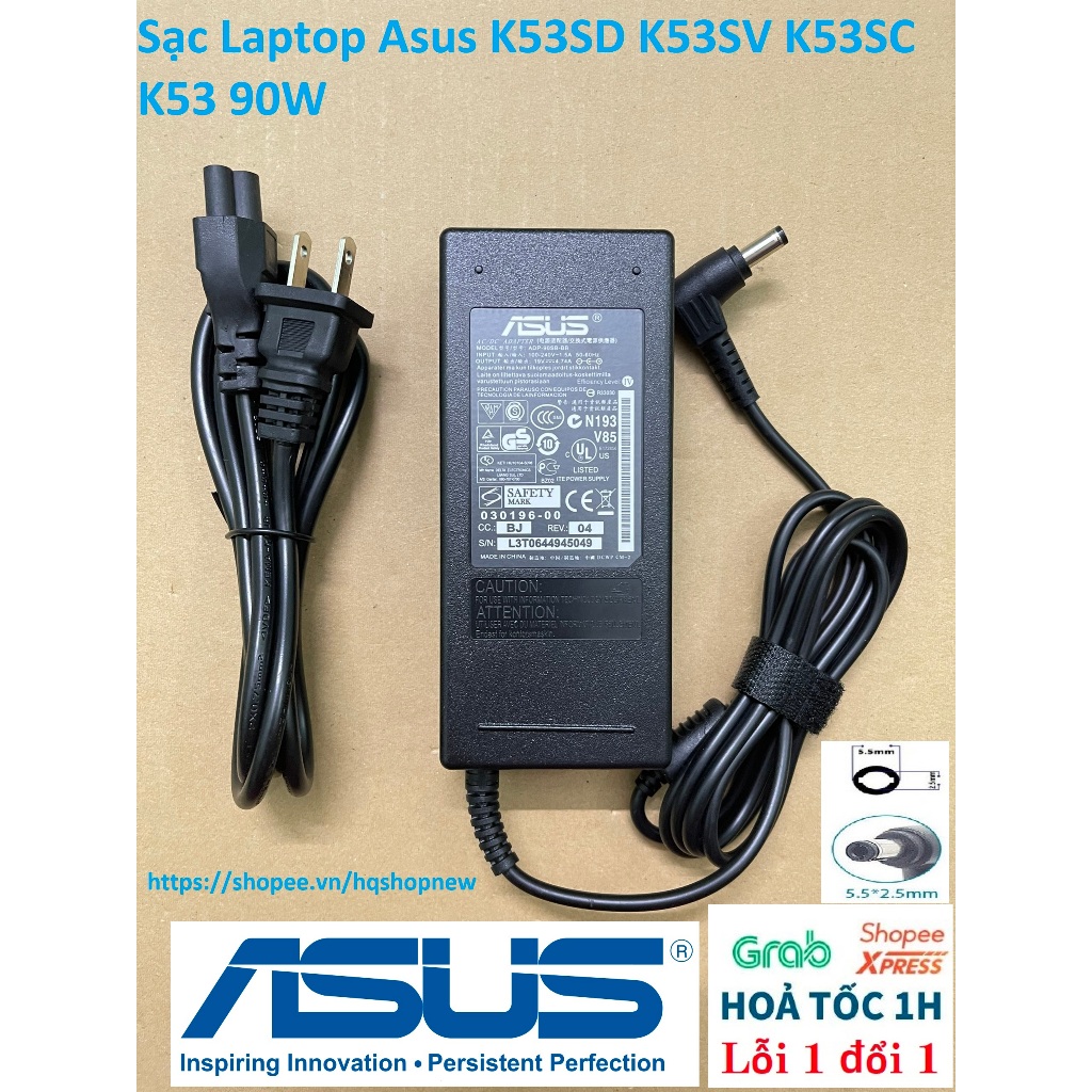 ⚡️ Sạc Laptop Asus K53SD K53SV K53SC K53 90W