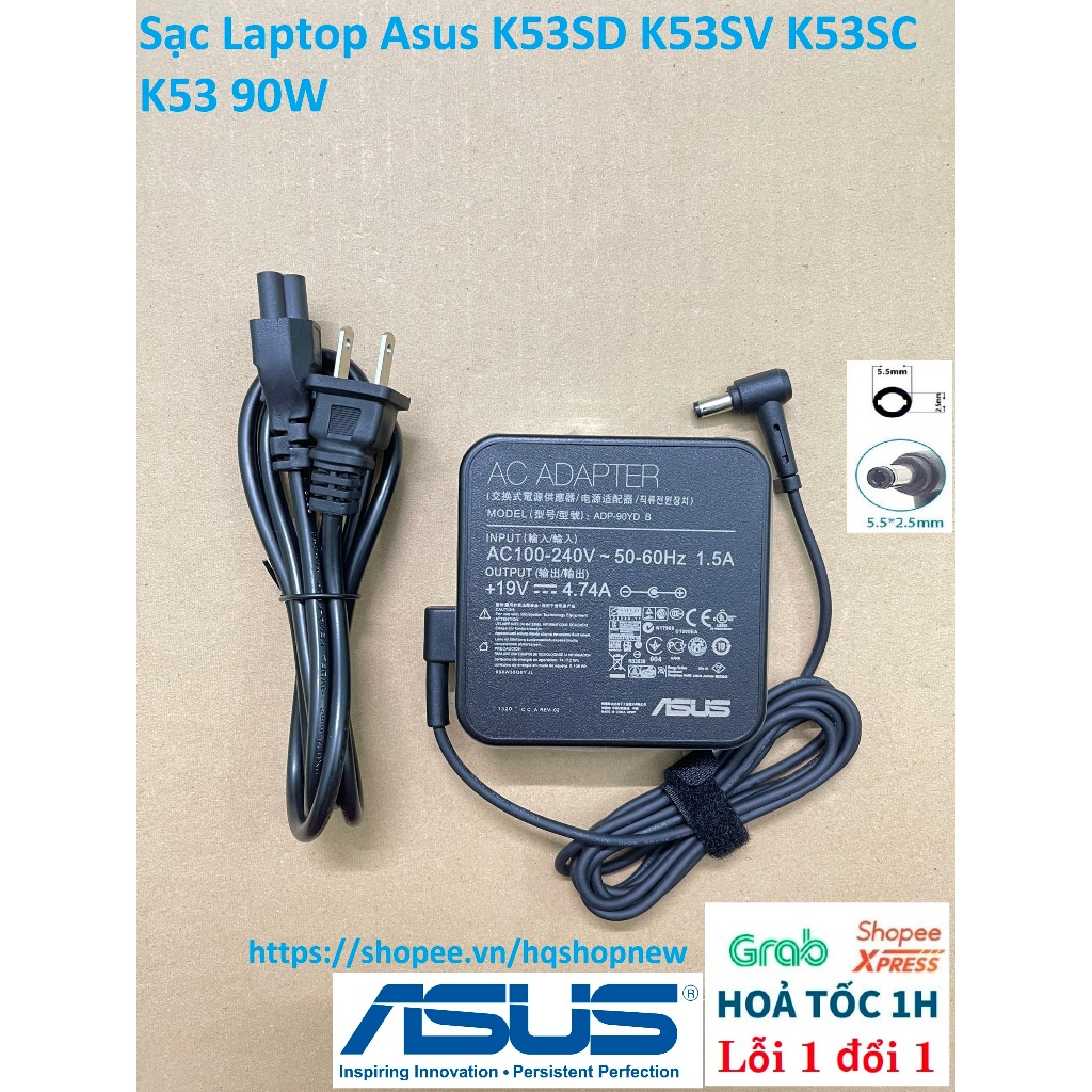 ⚡️ Sạc Laptop Asus K53SD K53SV K53SC K53 90W