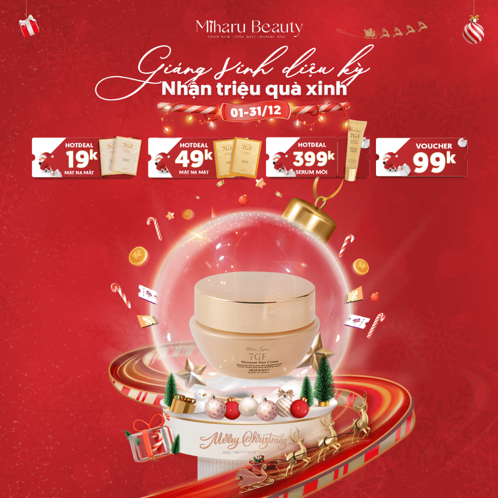 Kem dưỡng phục hồi và sáng da tinh chất Peptide và Collagen - 7GF Moisture Face Cream 50g