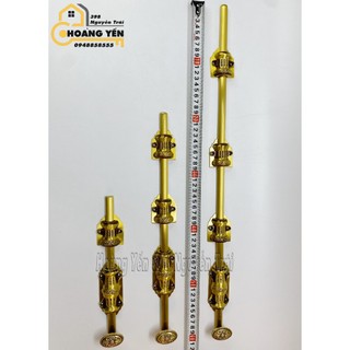 Bộ 2 chốt cửa bằng đồng tân cổ điển, chốt cổng đồng thau 25cm T&D [CHÍNH HÃNG, HÀNG CÓ SẴN ]