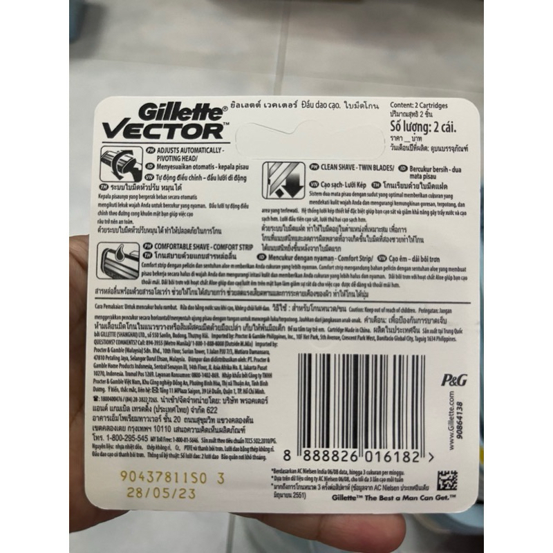 2 Lưỡi dao cạo râu Gillette Vector