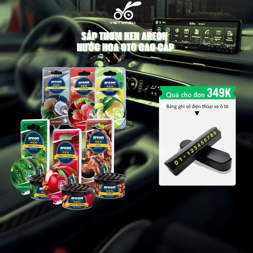 Sáp thơm ô tô Ken Areon - Nước hoa ô tô Areon cao cấp