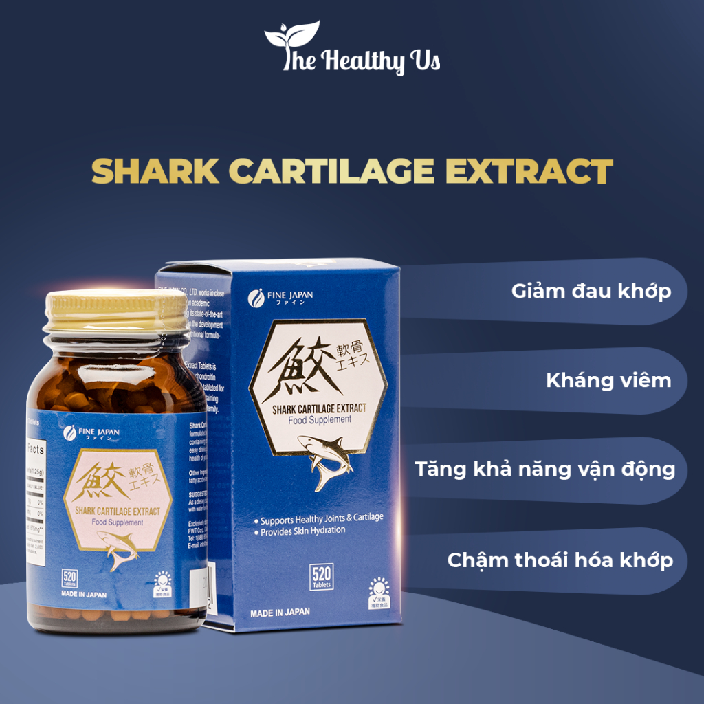 Viên uống bổ xương khớp Fine Japan Shark Cartilage 520 viên