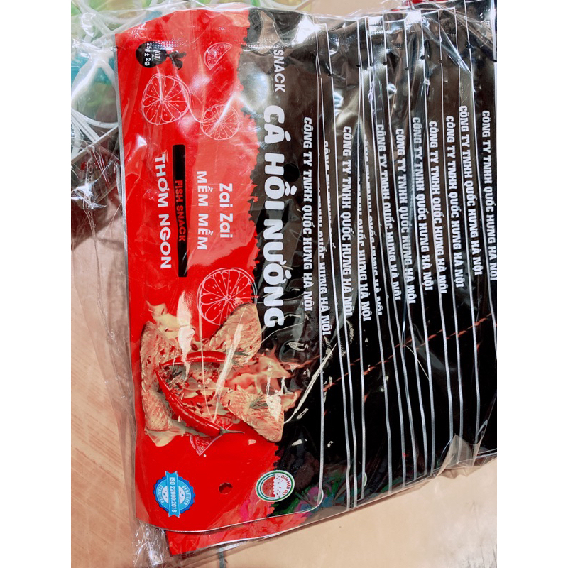 Bịch 30 gói snack dẻo cay miếng cá hồi