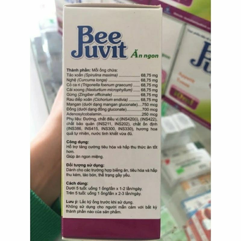 SIRO BEEJUVIT⚡CAM KẾT CHÍNH HÃNG⚡Giúp hệ tiêu hóa cân bằng, khỏe mạnh, kích thích ăn ngon miệng, giảm táo bón 20 ống