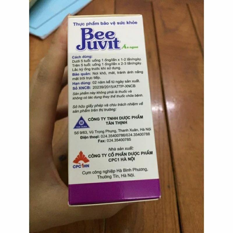 SIRO BEEJUVIT⚡CAM KẾT CHÍNH HÃNG⚡Giúp hệ tiêu hóa cân bằng, khỏe mạnh, kích thích ăn ngon miệng, giảm táo bón 20 ống