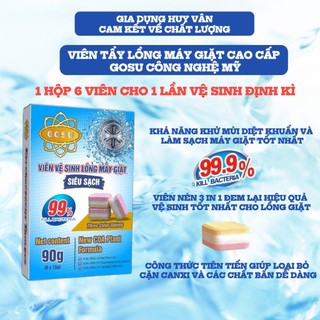 Viên Vệ Sinh Lồng Máy Giặt Thương Hiệu GOSU Công Nghệ Mới Diệt khuẩn 99% và Tẩy Sạch Cặn Máy Giặt