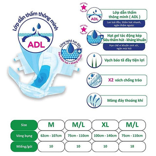 [Mẫu Mới] Tã DÁN SunMate XL18+2 (20 Miếng) - Tã Dán Người Lớn