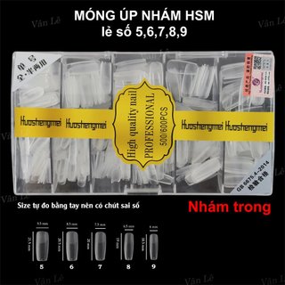 Móng úp nhám lẻ size 5.6.7.8.9 móng mới hsm
