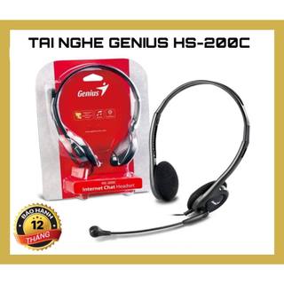 Tai nghe chụp tai có dây genius hs-200c-hàng chính hãng, bảo hành 12 tháng, 1 đổi 1