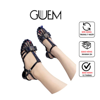 Giày sandal nữ dây đan sợi mảnh quai hậu hở gót as01