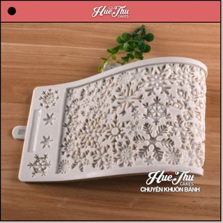 Khuôn silicon Bông tuyết 30cm ốp viền cho bánh rau câu 3D, 4D