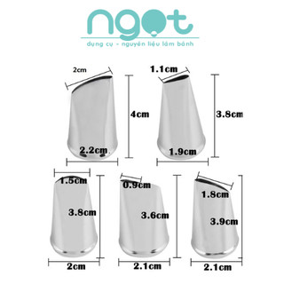 Set 5 đui bắt cánh hoa hồng