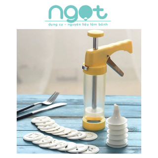 Cookie Press Nhựa Set 16 hình - Tặng 6 đui - MÀU SẮC NGẪU NHIÊN