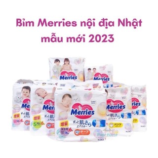 (Nội Địa Nhật) Tã Dán/Tã Quần MERRIES Cộng Miếng NB82/S76/M68/M58/L50/XL44/XXL28