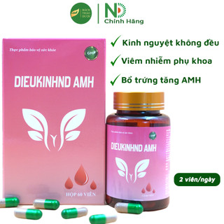 Viên bổ huyết điều kinh DIEUKINH ND bổ trứng tăng AMH viêm nhiễm phụ khoa giúp mang thai tự nhiên [60 viên]