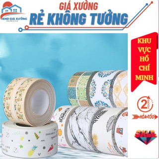  Cuộn Băng Keo Dán Viền Bồn Rửa Chén,Nhà Bếp-Keo Chống Thấm Họa Tiết Chống Thấm,Chống Nấm Mốc Tiện Lợi