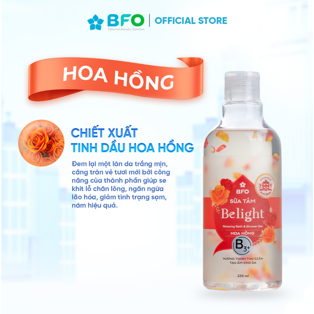 Sữa Tắm Cánh Hoa Tinh Dầu Belight (330ml)