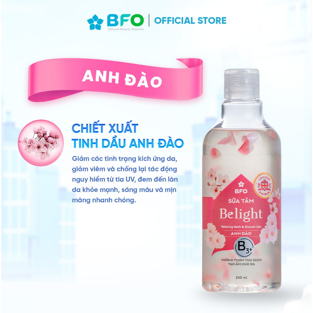 Sữa Tắm Cánh Hoa Tinh Dầu Belight (330ml)