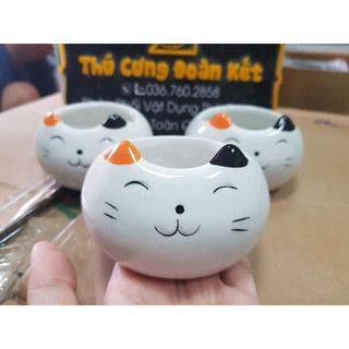 Chén sứ lòng sâu, chống lật đựng thức ăn cho hamster siêu xinh