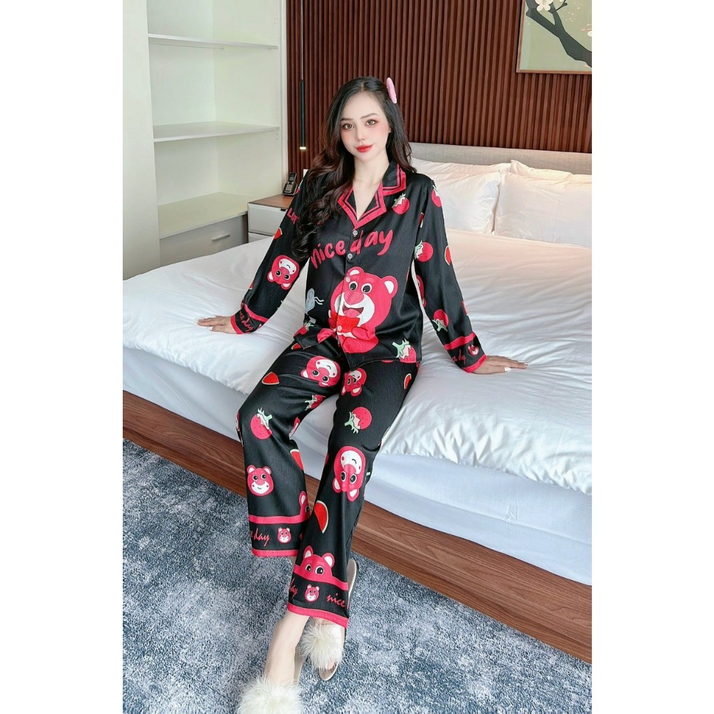 Đồ bộ tay dài quần dài , lụa xước cao cấp , họa tiết doremon siêu xinh ,mềm mượt ,giặt máy thoải mái