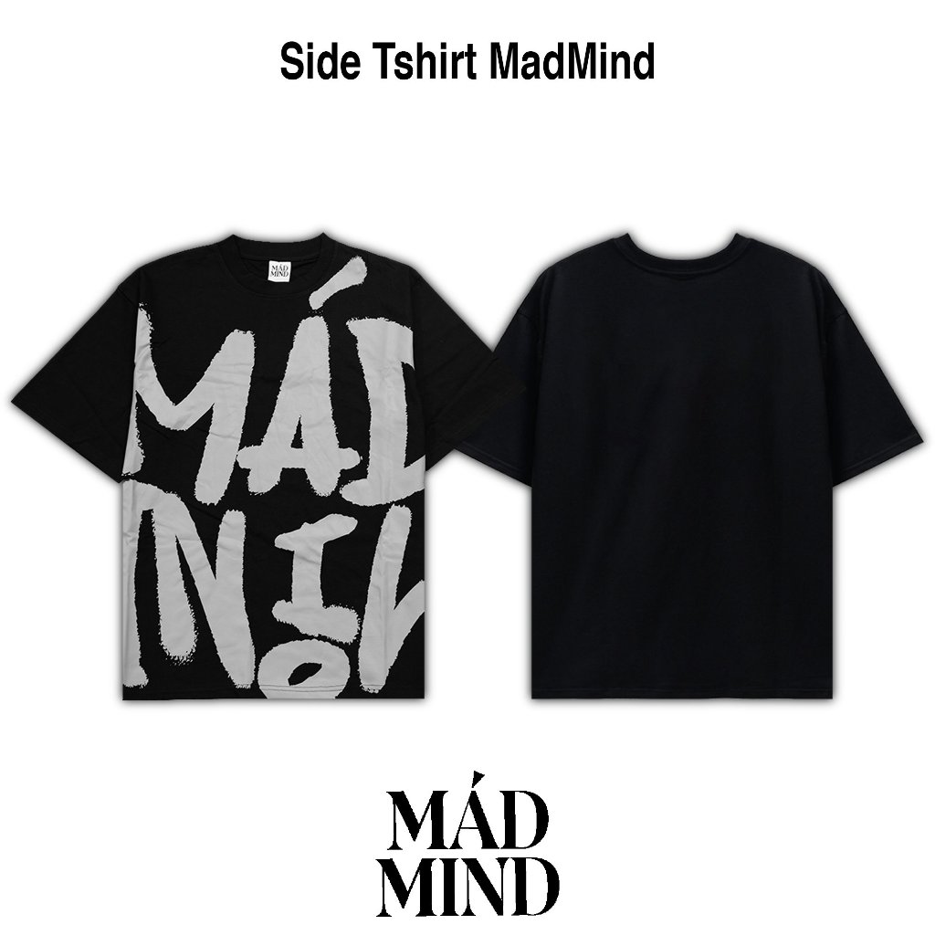 Áo Thun Ngắn Tay In Hình Side Tshirt Madmind 100% Premium Cotton - Màu Đen