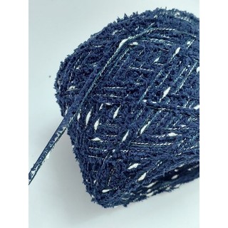 Len sợi thiết kế,len kiểu, len đan móc áo, mũ nón, túi xách 50gr màu xanh navy, xanh than