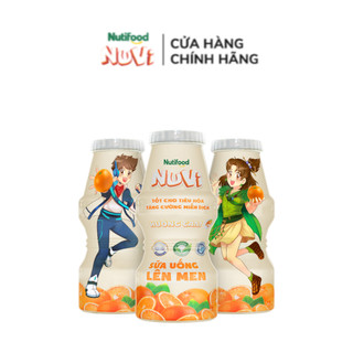  Lốc Sữa Lên Men Nuvi 100ml Vị Cam/Dâu