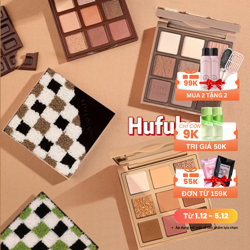 GOGO TALES - Bảng phấn mắt 9 ô màu Admiring Velvet Eyeshadow Gogotales GOGO27 GT161