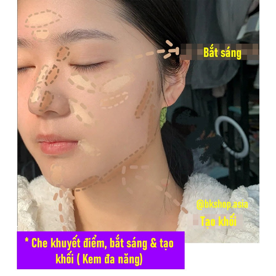 Kem Che Khuyết Điểm 3 Tông Màu Sweet Mint nội địa trung