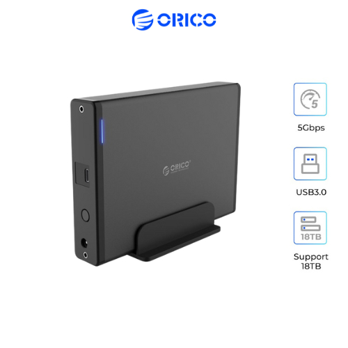 Hộp Đựng Ổ Cứng Hãng ORICO 7688US3/7688C3 Đầu Kết Nối Type-C Và USB 3,5 inch SATA III USB 3.0,BH Chính Hãng 12 Tháng