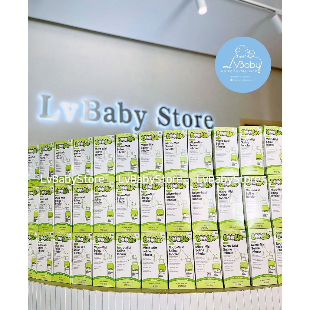 Xịt mũi họng phun sương cho trẻ sơ sinh 0m+ Boogie Micro-Mist Saline Inhaler 50g