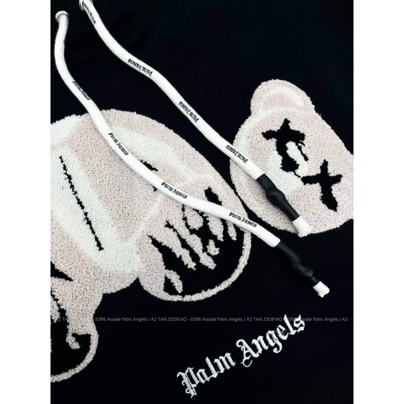 ✅New✅Áo Hoodie Palm Angels Hoạ Tiết Gấu Dập Xù