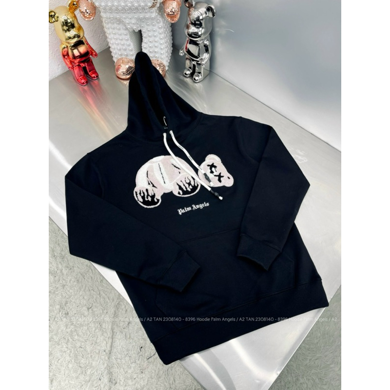 ✅New✅Áo Hoodie Palm Angels Hoạ Tiết Gấu Dập Xù