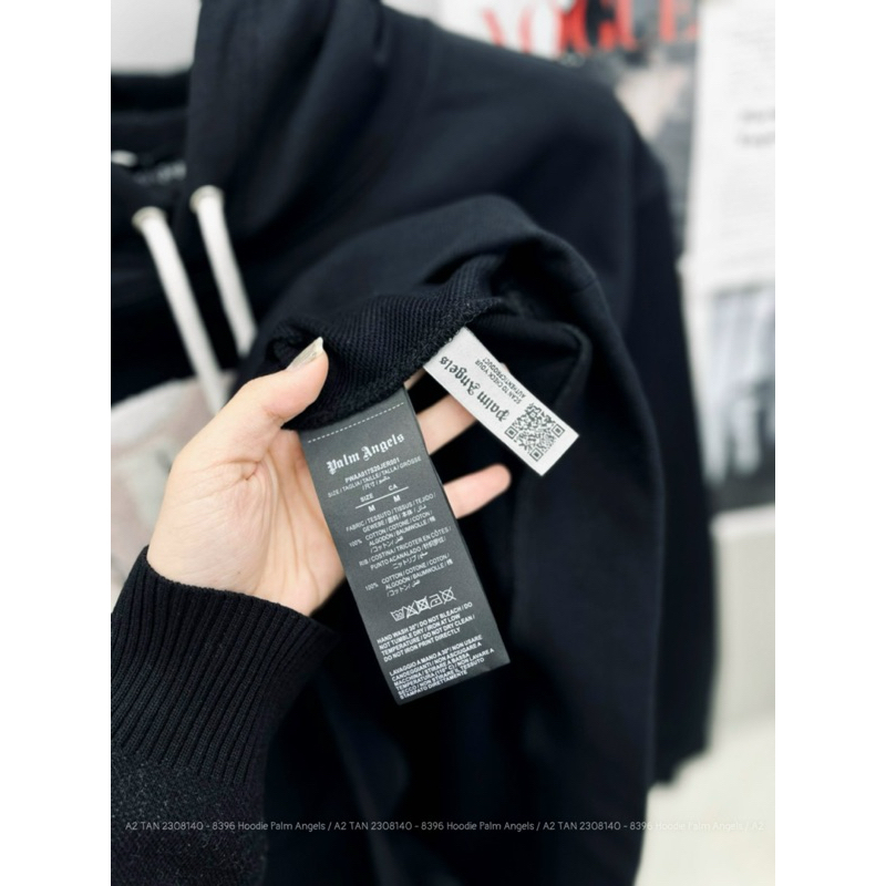 ✅New✅Áo Hoodie Palm Angels Hoạ Tiết Gấu Dập Xù
