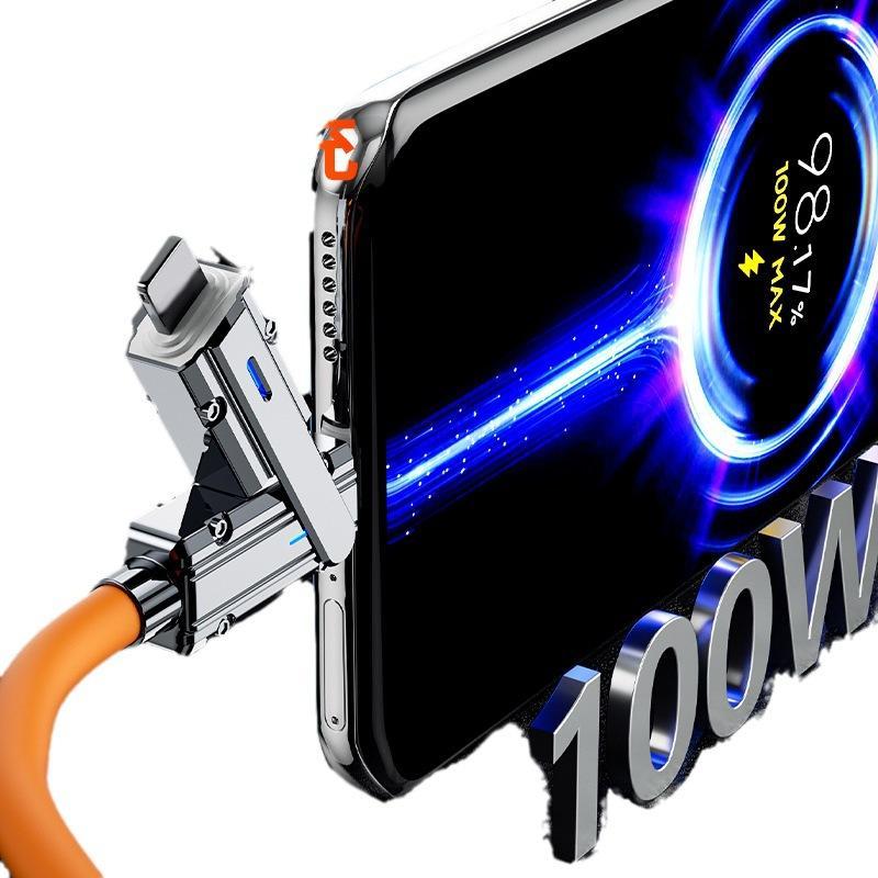 Dây Sạc Nhanh PKSAIGON 4IN1 Bằng Silicon Siêu Bền, Tốc Độ Sạc Nhanh 100W Bảo Hành 12 Tháng PKSAIGON