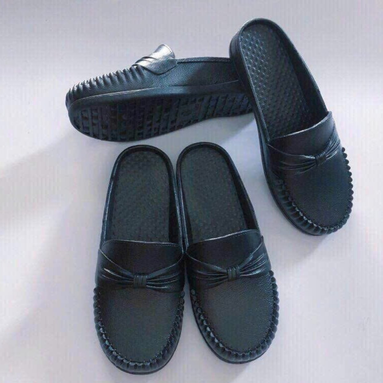 DÉP SỤC NHỰA GIẢ DA QUAI NƠ ĐI MƯA CHỐNG TRƠN SIÊU MỀM ( ĐẶT TĂNG LÊN 1 SIZE Ạ)