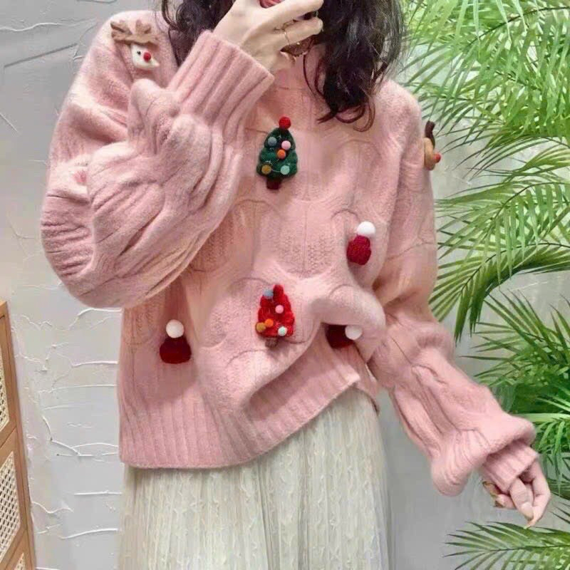 Áo Len Noel Swt Đính Hình Giáng Sinh Siêu Hot