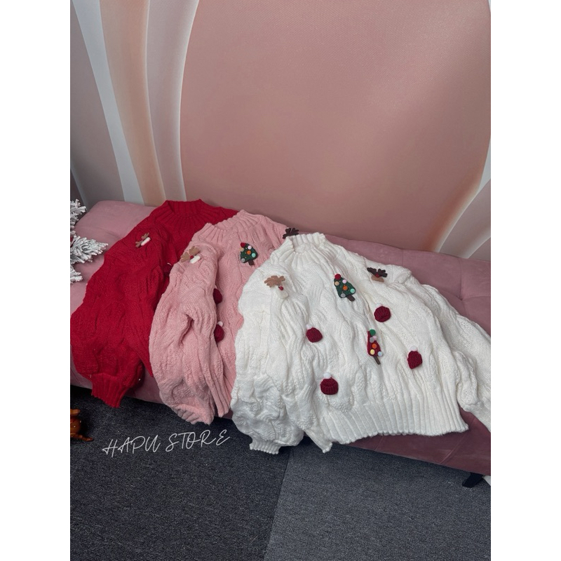Áo Len Noel Swt Đính Hình Giáng Sinh Siêu Hot