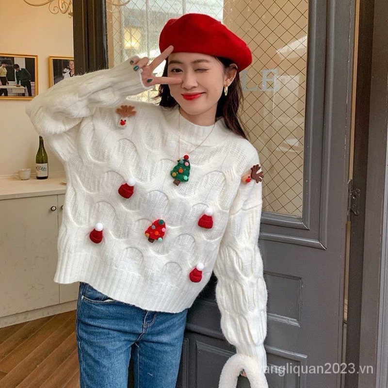 Áo Len Noel Swt Đính Hình Giáng Sinh Siêu Hot