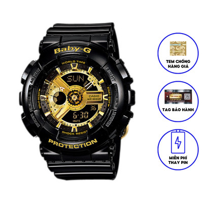 Đồng hồ casio nữ dây nhựa chính hãng BABYG BA-110X-1ADR