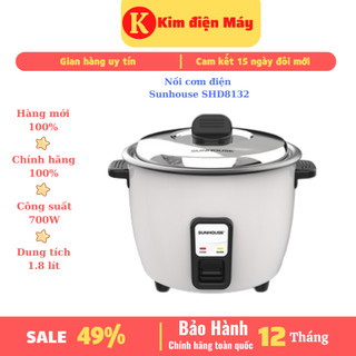 Nồi cơm điện Sunhouse SHD8132-nồi cơm điện 1l8 nắp rời-chống dính-700W tiết kiệm điện bảo-hành 12 tháng toàn quốc