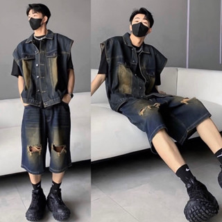  Set gile quần short jean loang PAM  Có tách lẻ  form Nam nữ unisex Brand Jaystoree 