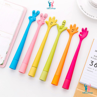 Bút gel MỰC XANH biểu cảm hình bàn tay 0.5mm văn phòng phẩm làm quà tặng học sinh