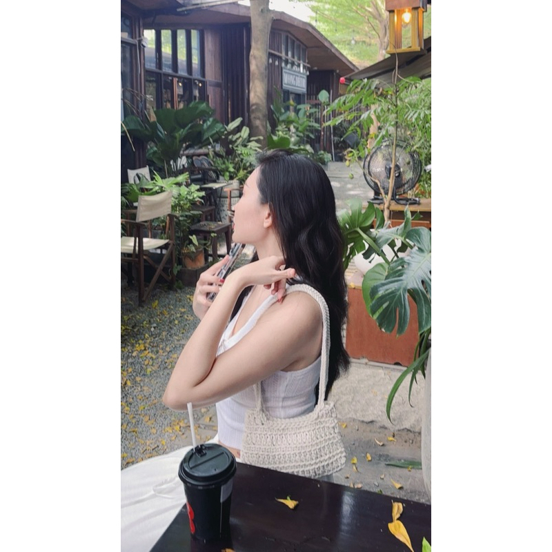 Aurora - Túi sợi len dệt kẹp nách handmade By Rya.amourh