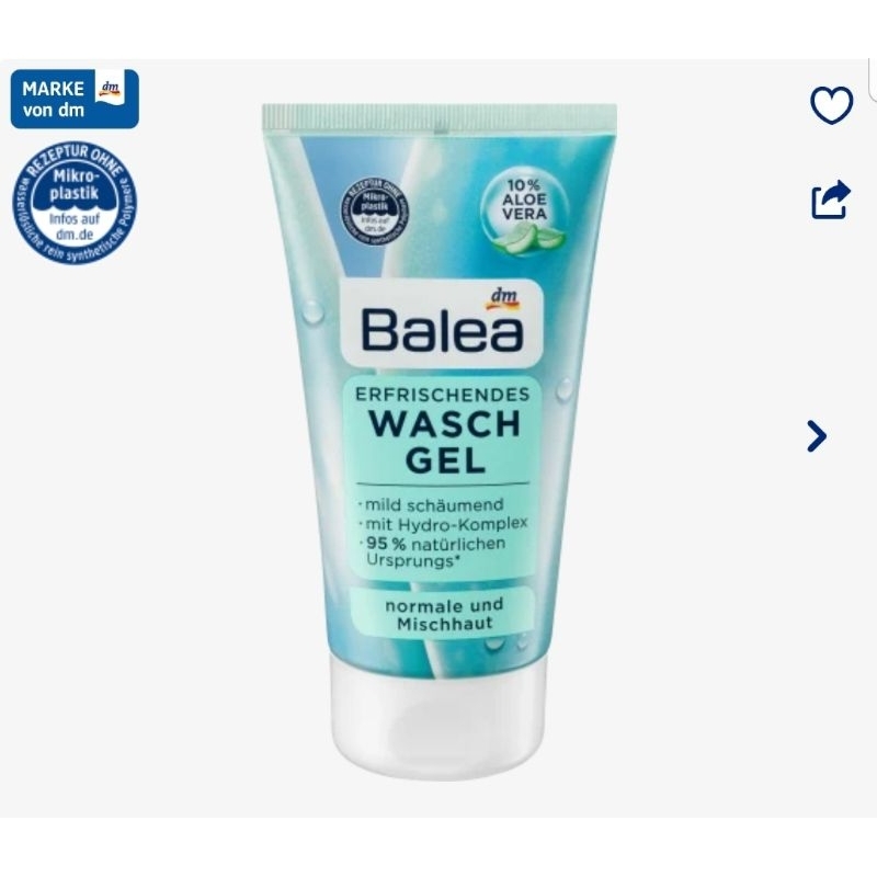 Sữa rửa mặt Balea của Đức - Mẫu mới Đủ Bill