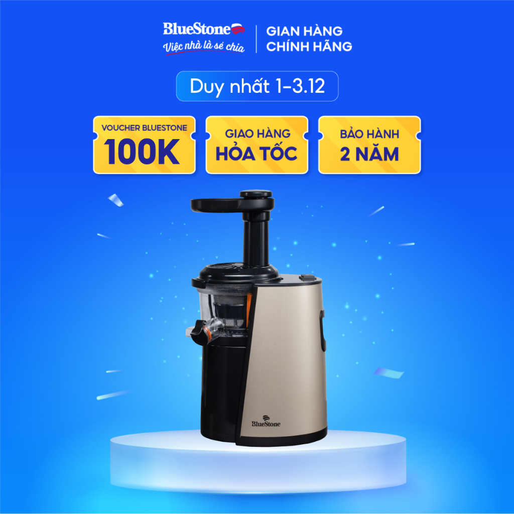 [Mã ELRE2TR giảm 8% đơn 500K] Máy Ép Chậm 1500W BlueStone SJB-6556 - Hàng Chính Hãng